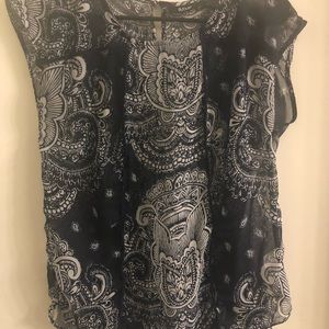 Sheer paisley blouse
